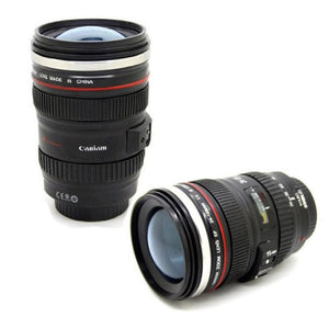 Camera lens mug (with lid)