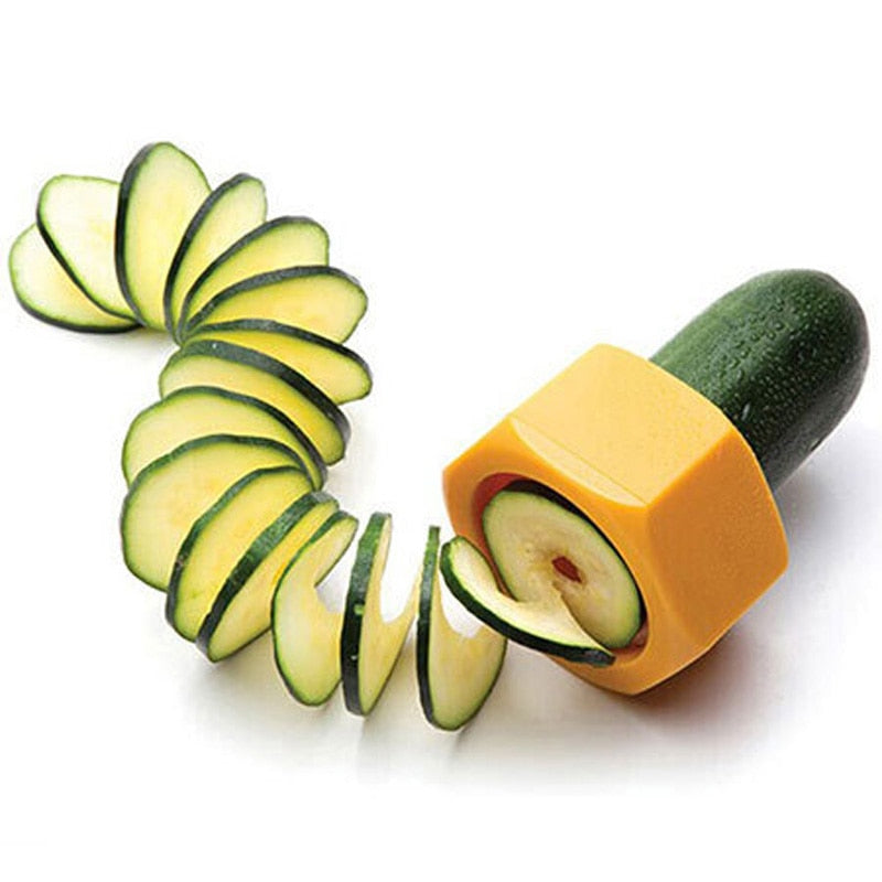 Vegetable Cutter Screw Cucumber Slicer Plastic Peeler