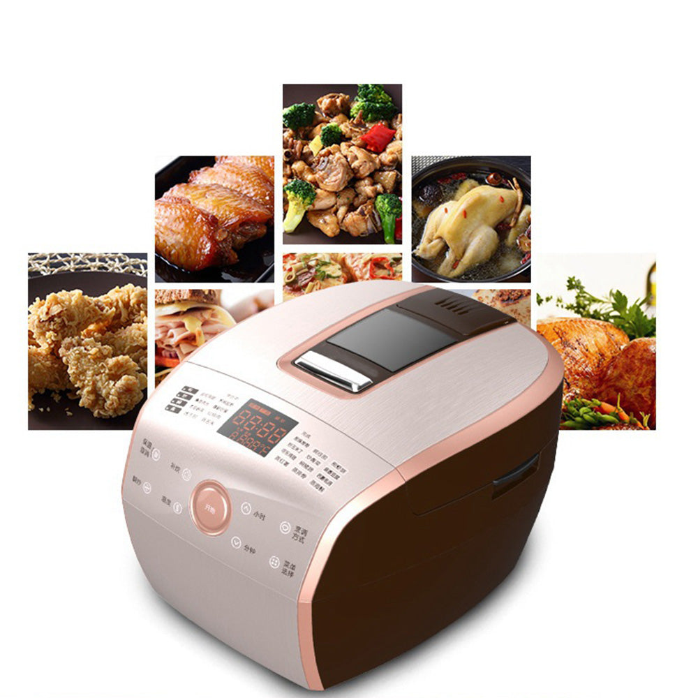 2 Menu 4L Automatic Cooking Machine Nonstick Electric Stir-fry Wok Smokeless For Stewing/Steaming/Stir-frying